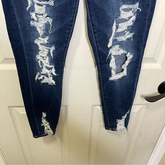 American Eagle Women’s Hi Rise Jegging Distressed Sz 6XSHORT - Picture 7 of 12
